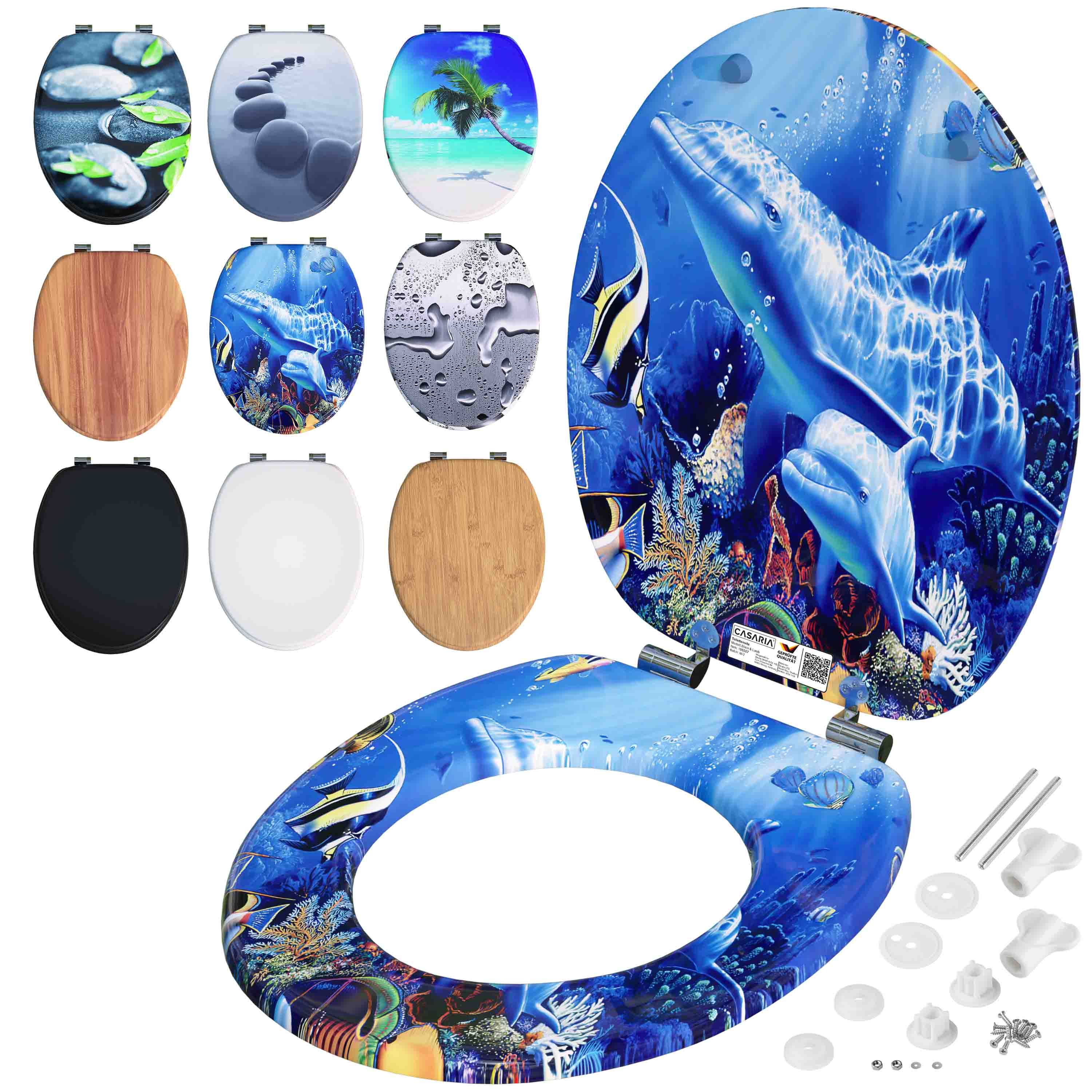 foto del prodotto copriwater fantasia oceano chiusura ammortizzata