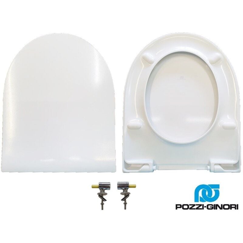 foto del prodotto copriwater fast slim pozzi ginori termoindurente bianco soft close originale