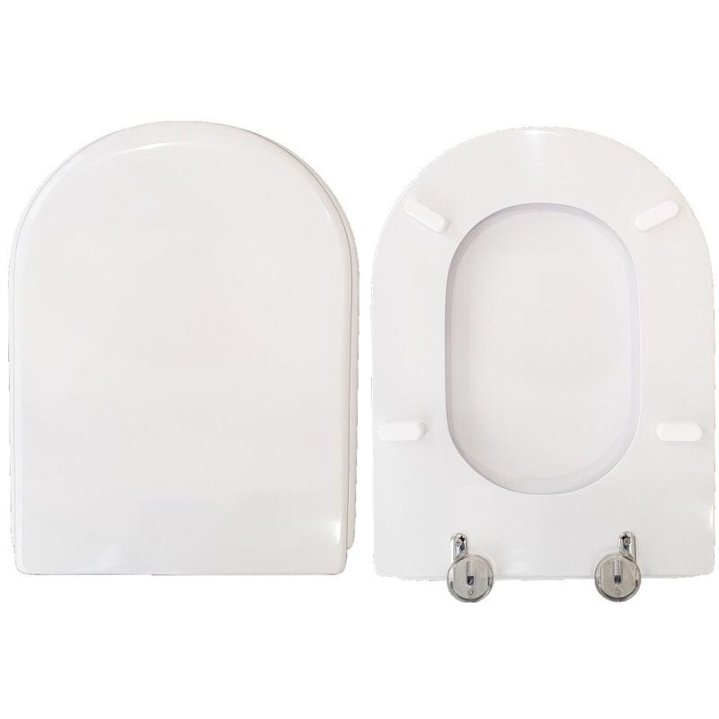 foto del prodotto copriwater fidia flaminia legno rivestito in resina poliestere bianco