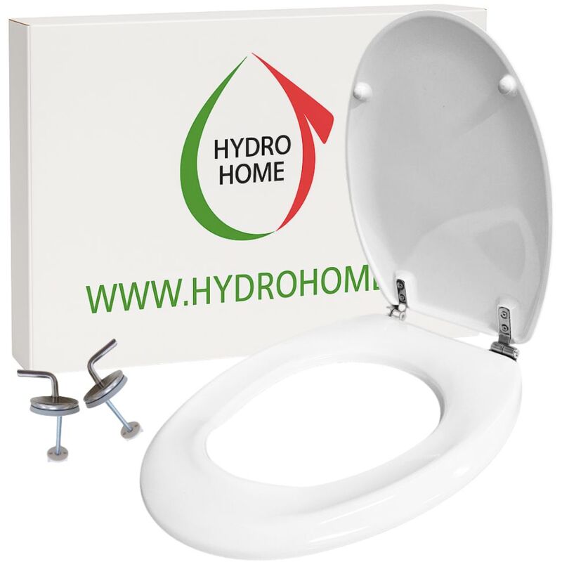 foto del prodotto copriwater hh019 fissaggio dal basso compatibile con vari modelli termoindurente bianco