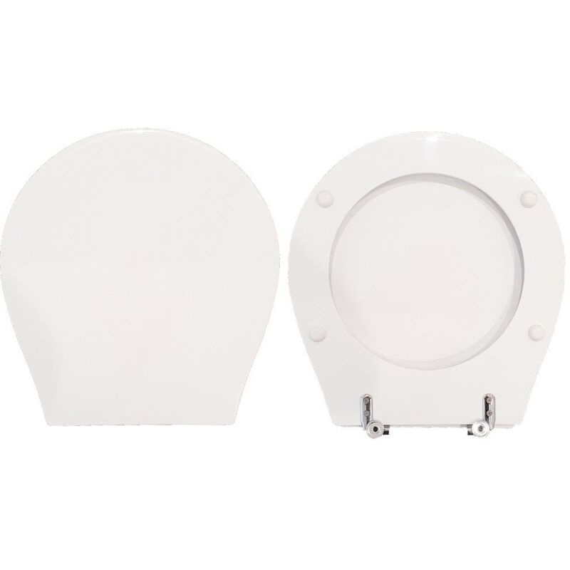 foto del prodotto copriwater k09 kerasan legno rivestito in resina poliestere bianco