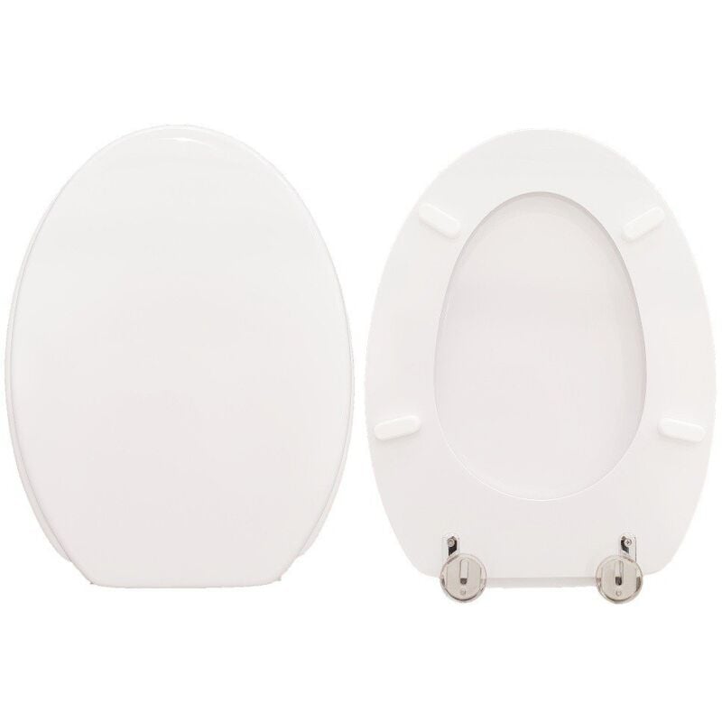 foto del prodotto copriwater polis catalano legno rivestito in resina poliestere bianco