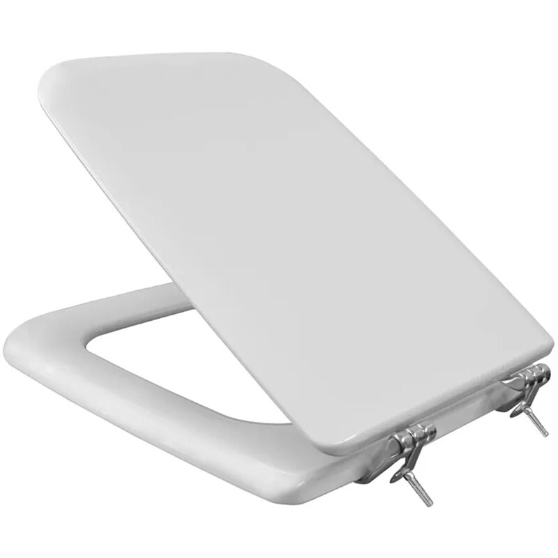 foto del prodotto copriwater serie conca colore bianco ideal standard legno rivestito e cerniere in acciaio