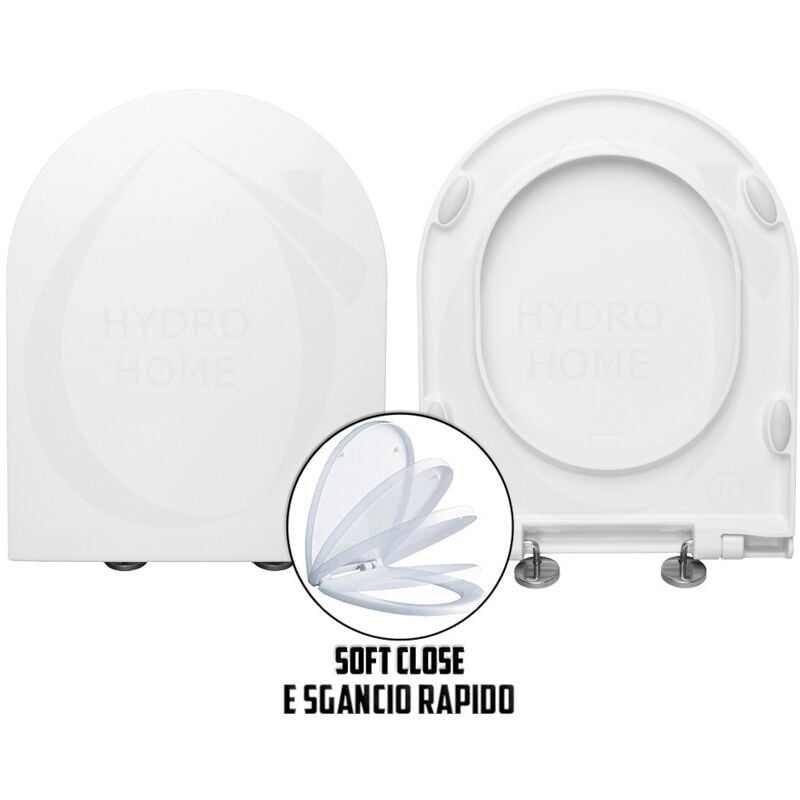 foto del prodotto copriwater slim dolcevita hatria termoindurente bianco soft close sgancio rapido