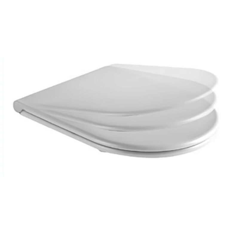 foto del prodotto copriwater soft close azzurra ceramica comoda bianco opaco