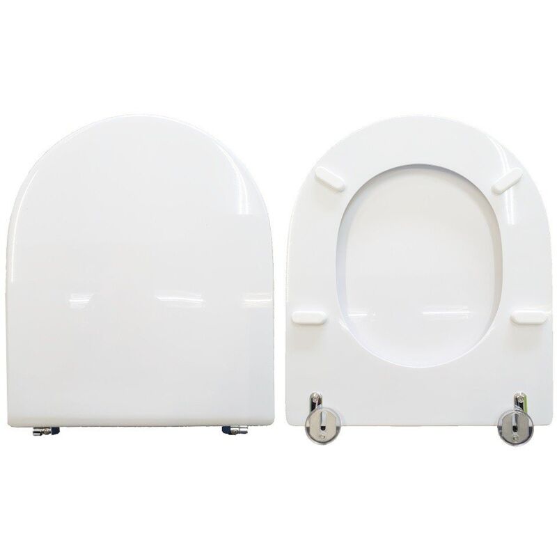 foto del prodotto copriwater starck 2 duravit legno rivestito in resina poliestere bianco