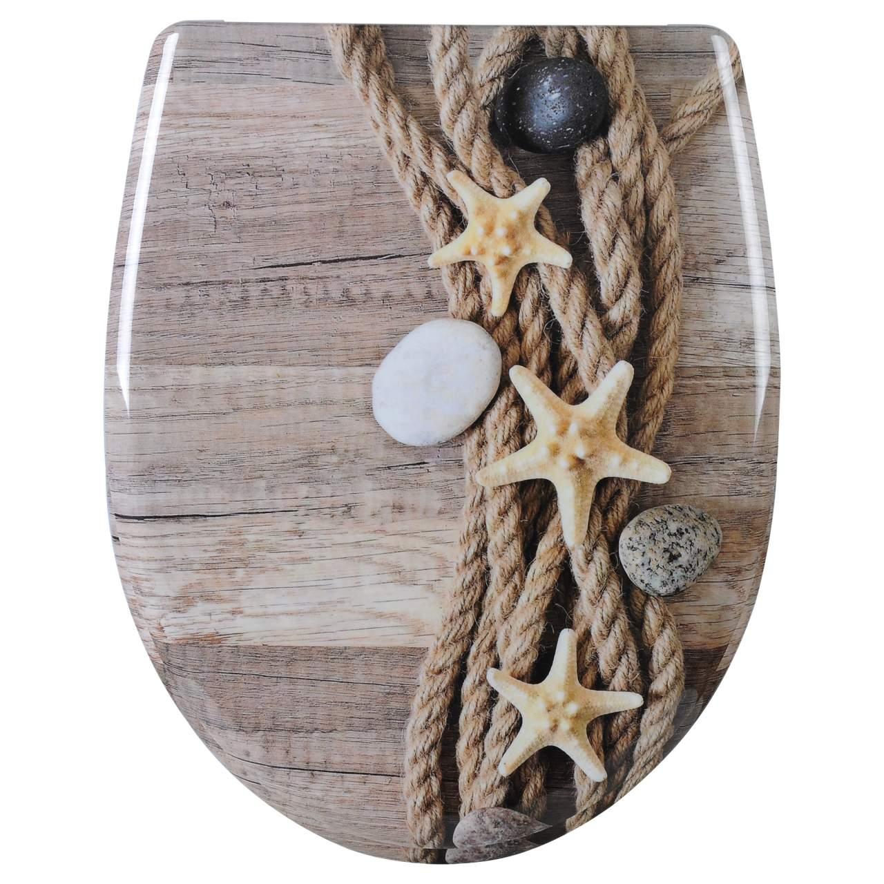 foto del prodotto copriwater starfish duroplast in corda di canapa con chiusura ammortizzata e fissaggio rapido 19 0000724