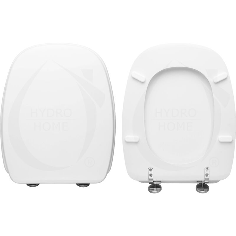 foto del prodotto copriwater tratto disegno ceramica legno rivestito in resina poliestere bianco