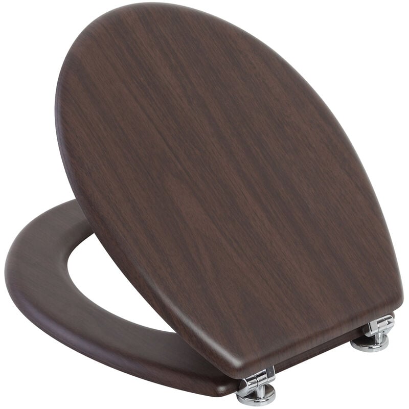 foto del prodotto copriwater universale sedile tavoletta wc bagno mdf noce arte povera 18 feridras