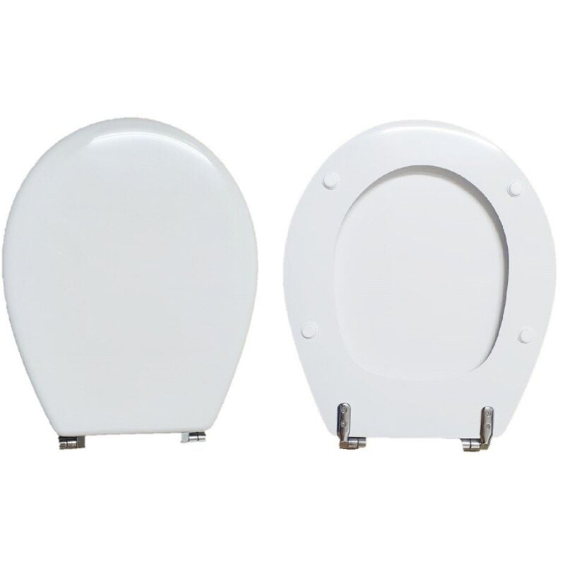 foto del prodotto copriwater victoria roca legno rivestito in resina poliestere bianco