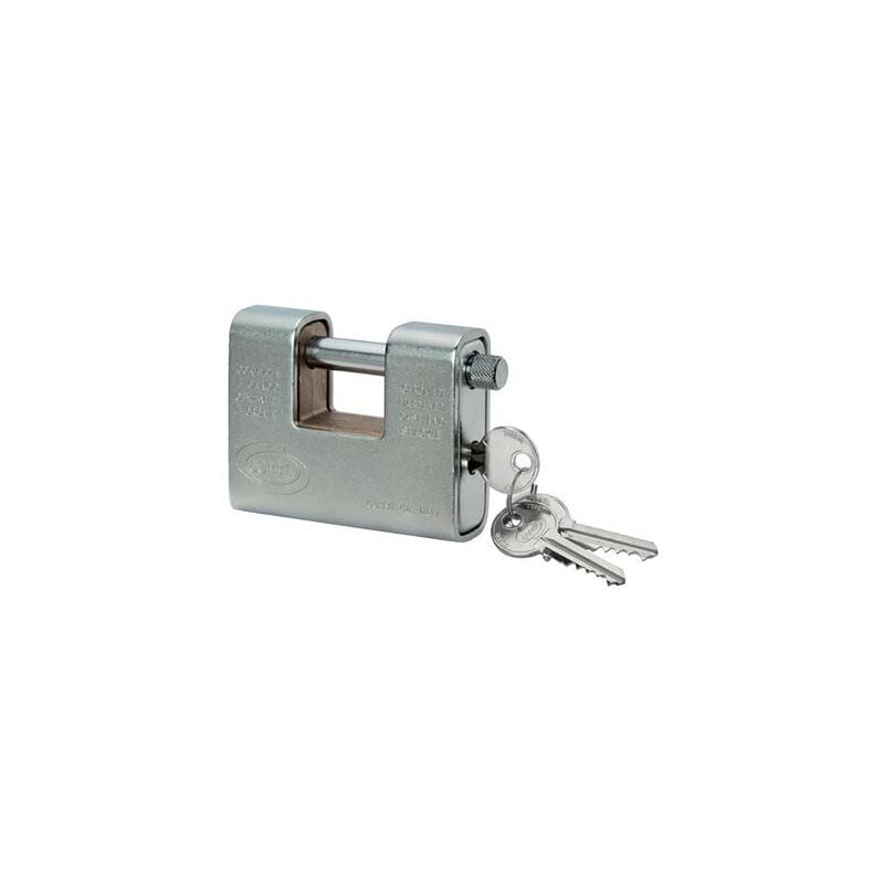 foto del prodotto corbin lucchetto antiscasso corazzato ka ottone acciaio cromato chiavi mm 81