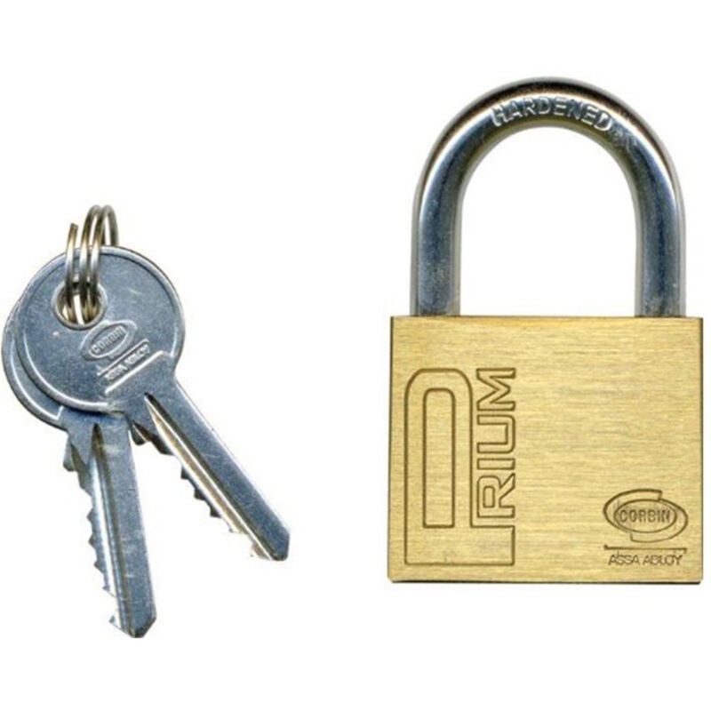 foto del prodotto corbin lucchetto ottone ad arco standard b d mm 20 25 30 40 50 60 70 30 mm ch. unif. 