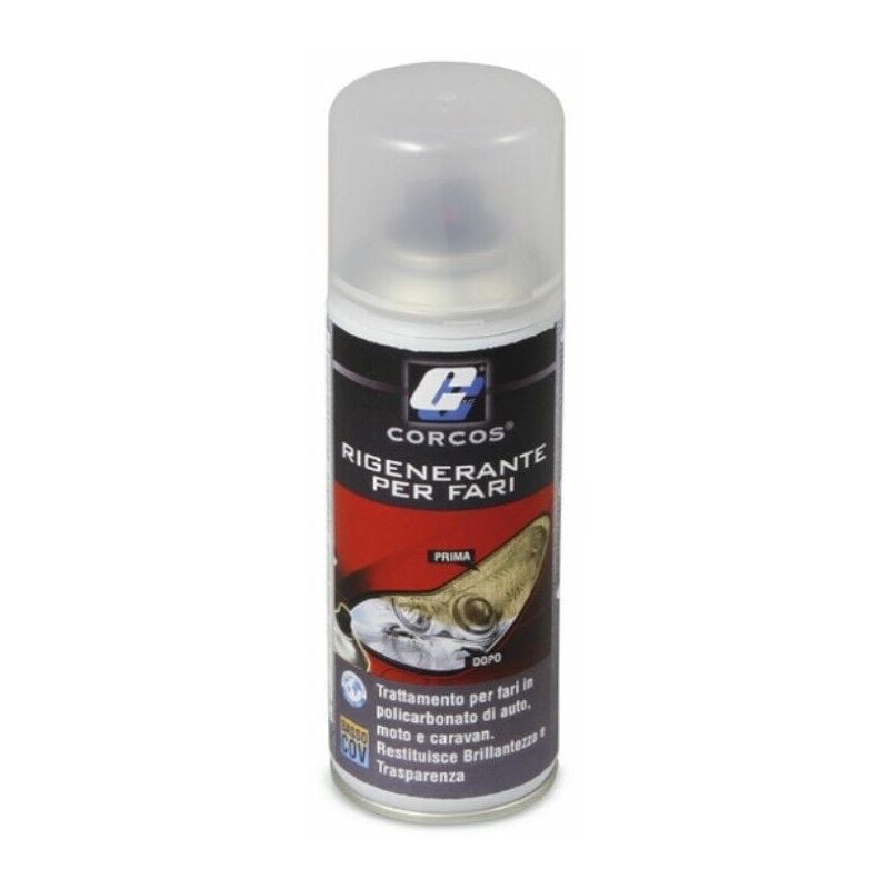 foto del prodotto corcos 714 bomboletta spray cor ravviva rigenera fari auto moto caravan 200 ml