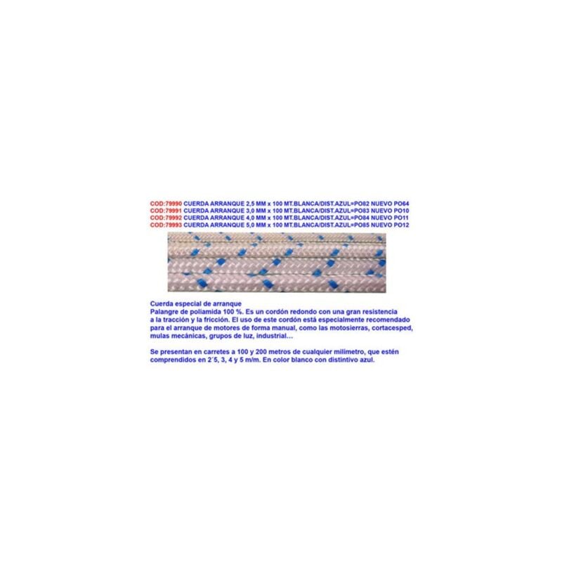 foto del prodotto corda avviamento 3,0 mm x 100 m bianco blu distanza po83 nuova