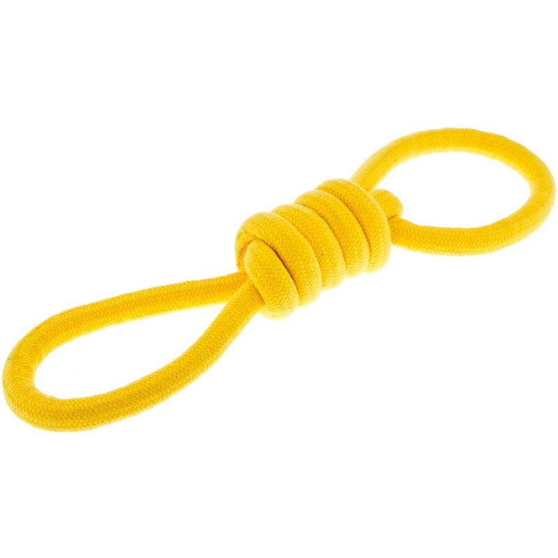 foto del prodotto corda con nodo in corda di nylon fuxtreme gioco per cani grigio