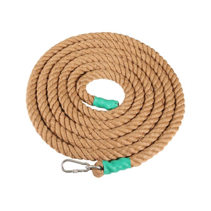 foto del prodotto corda da arrampicata 30mmx3m con moschettone, corda da battaglia per allenamento di potenza corda per allenamento muscolare, allenamento della forza