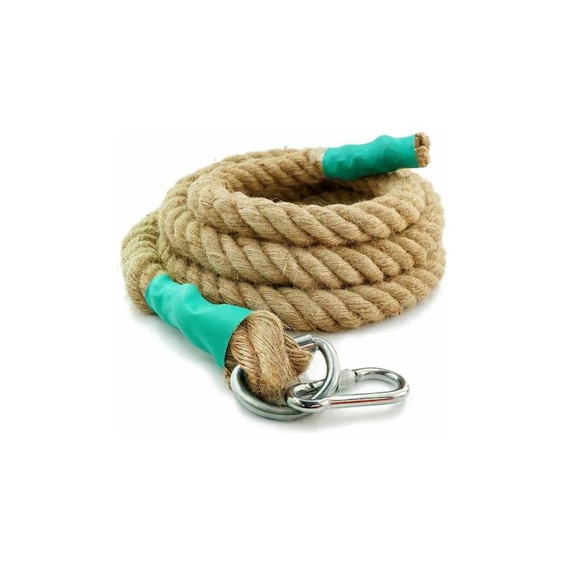 immagine 0 del prodotto corda da arrampicata con moschettone, corda da battaglia per allenamento di potenza corda per allenamento muscolare, allenamento della forza 30