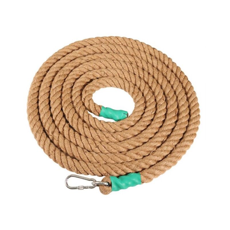 foto del prodotto corda da arrampicata da 30 mm x 3 m con moschettone, corda da battaglia per allenamento di potenza, corda per allenamento muscolare, allenamento