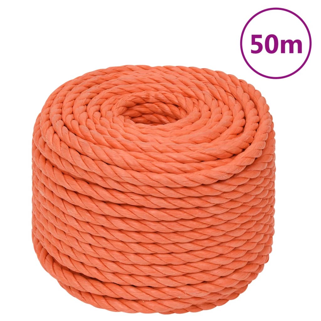 foto del prodotto corda da lavoro arancione 16 mm 50 m in polipropilene cod mxl 68589