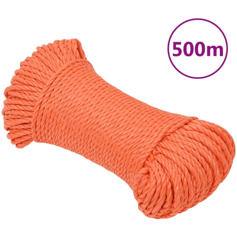 foto del prodotto corda da lavoro arancione 3 mm 500 m in polipropilene vidaxl