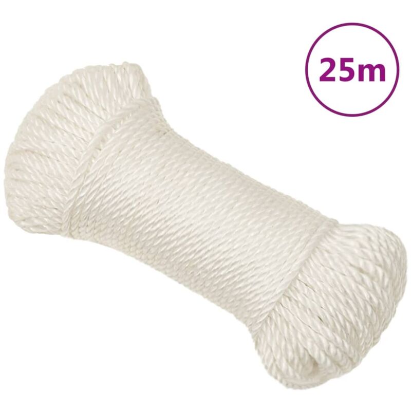 foto del prodotto corda da lavoro bianca 3 mm 25 m in polipropilene vidaxl