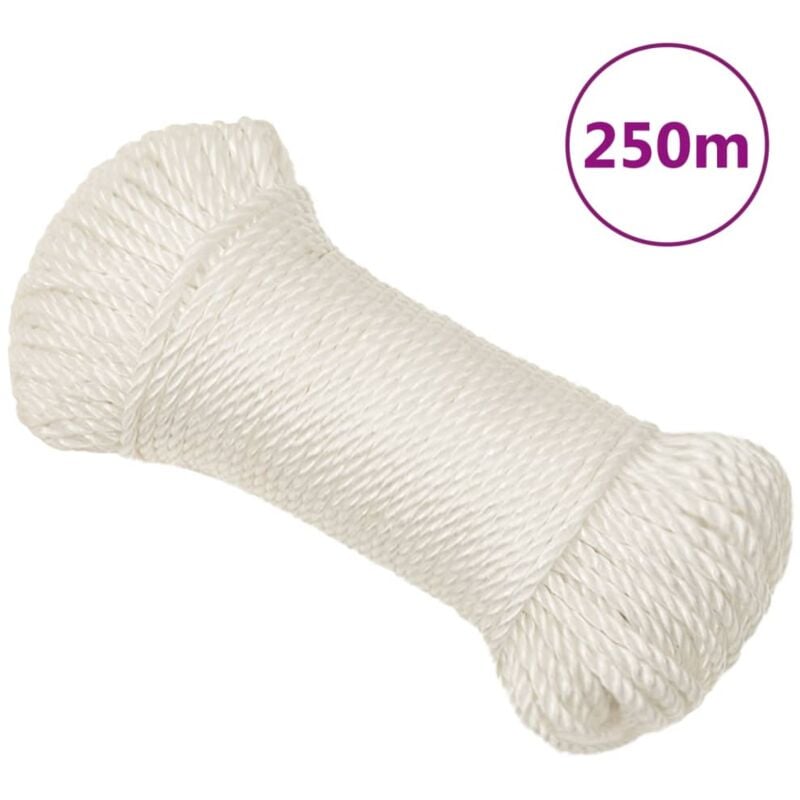 foto del prodotto corda da lavoro bianca 6 mm 250 m in polipropilene vidaxl