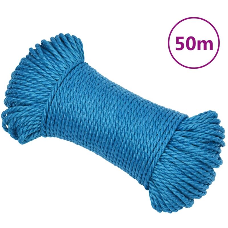 foto del prodotto corda da lavoro blu 8 mm 50 m in polipropilene vidaxl