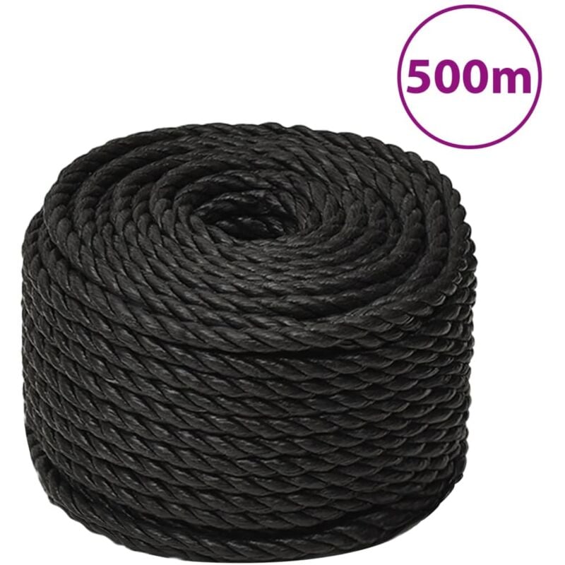 foto del prodotto corda da lavoro nera 12 mm 500 m in polipropilene vidaxl