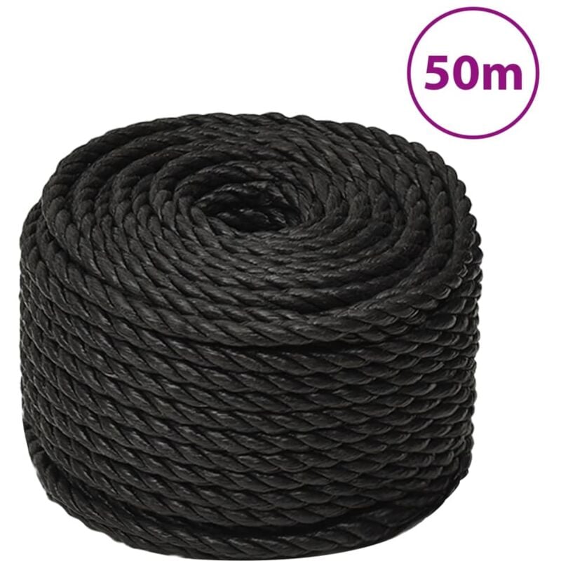 immagine 0 del prodotto corda da lavoro nera 16 mm 50 m in polipropilene vidaxl