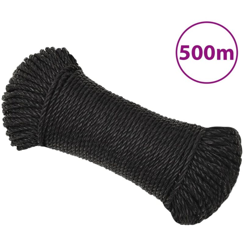 foto del prodotto corda da lavoro nera 8 mm 500 m in polipropilene