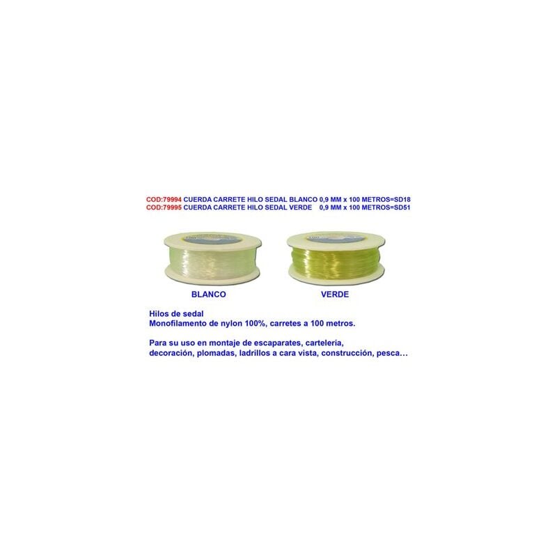 foto del prodotto corda da pesca verde con filo e bobina 0,9 mm x 100 metri sd51