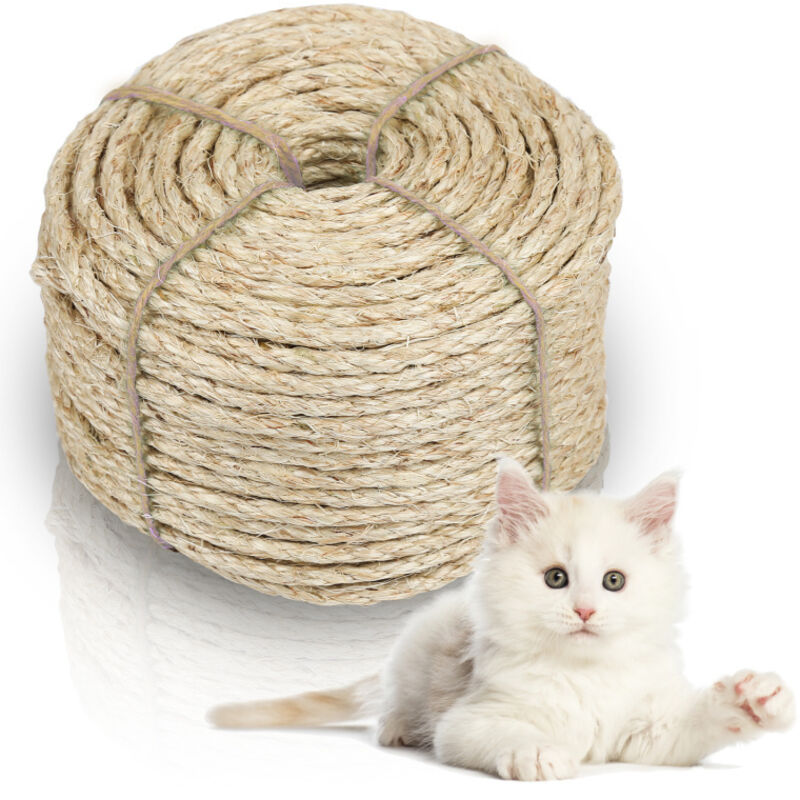 foto del prodotto corda di sisal corda naturale albero di gatto naturale albero di gatto da esterno6000x0.8cm