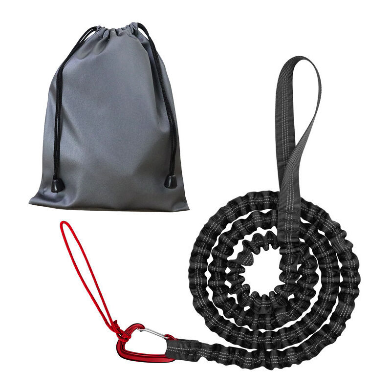 foto del prodotto corda di traino per bici nera corda di traino per bambini per cinghia di traino per bici corda di traino elastica per bici, capacit di carico 500