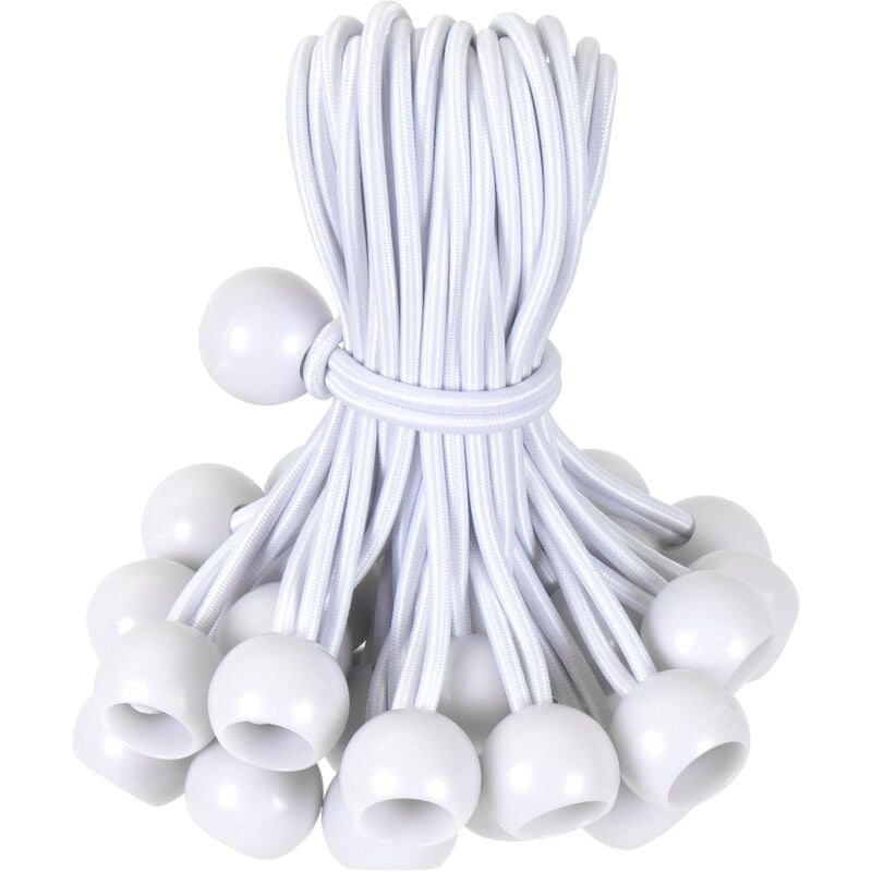 foto del prodotto corda elastica a sfera con levetta da 4 pollici, corda elastica a sfera bianca resistente per tettoie esterne, tende, carichi, rifugi, gazebo,