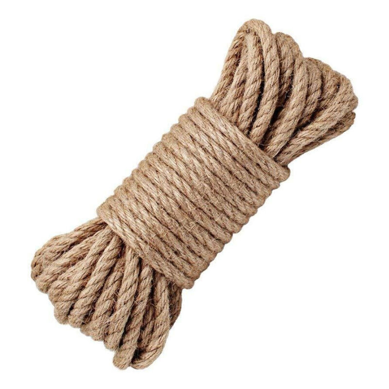 foto del prodotto corda fune canapa multiuso intrecciata giardino lunghezza 10m diam 6mm trade shop traesio