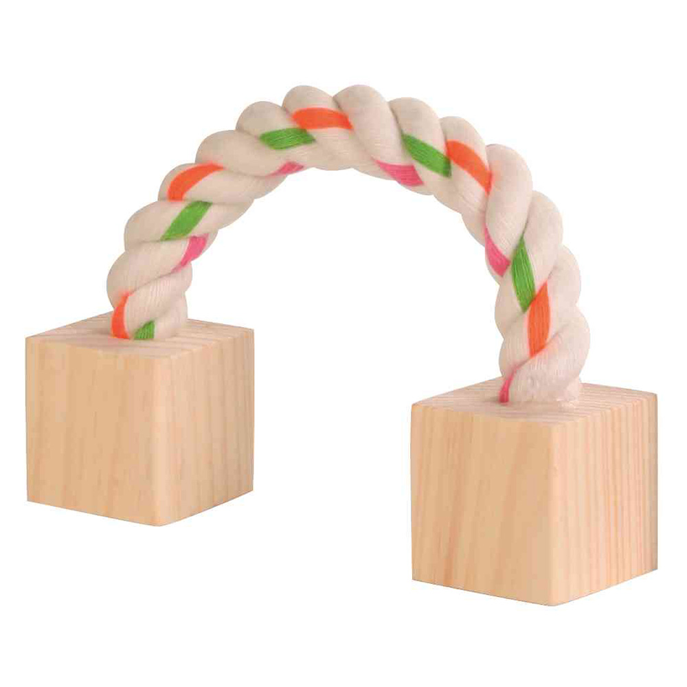 foto del prodotto corda gioco trixie con blocchi di legno ca. l 20 cm