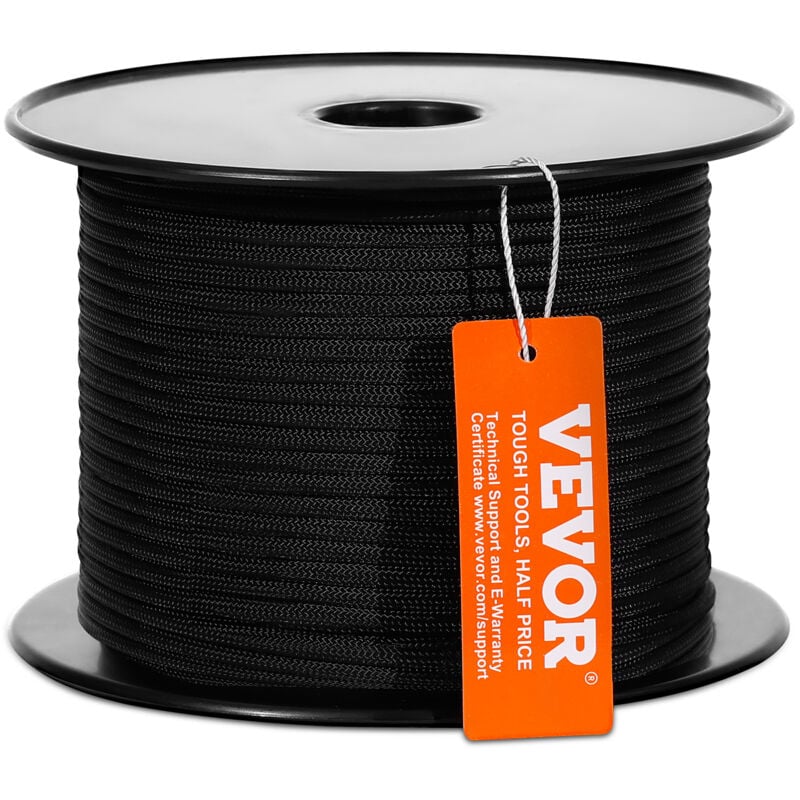 foto del prodotto corda in nylon doppia intrecciata, 32 trefoli, 3,20 kn resistenza alla rottura, arrampicata arborist escursionismo, corda roccia campeggio altalena