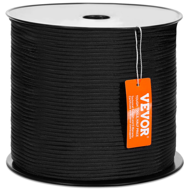 foto del prodotto corda in nylon doppia intrecciata, 32 trefoli, 3,20 kn resistenza alla rottura, arrampicata arborist escursionismo, roccia campeggio altalena discesa