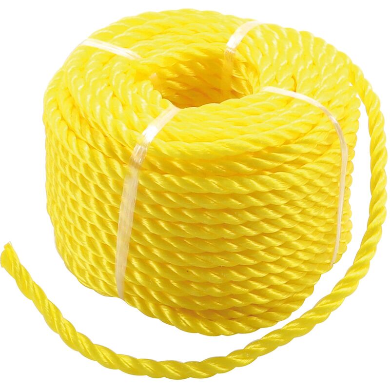 foto del prodotto corda in plastica corda multiuso 6 mm x 20 m giallo