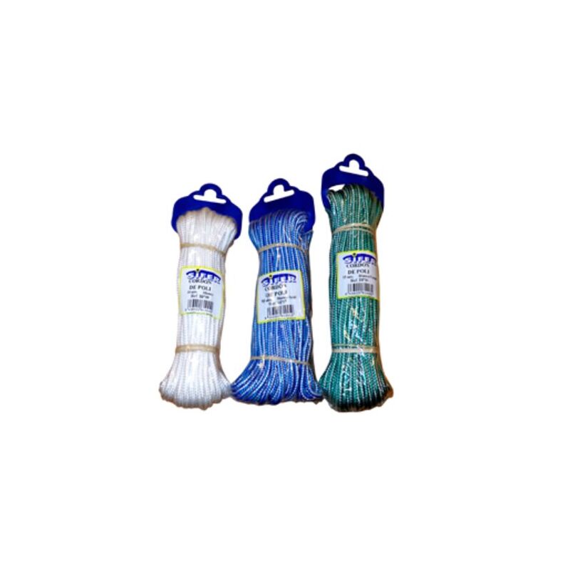 foto del prodotto corda in polipropilene 5 mm x 15 metri bianco blu bp17
