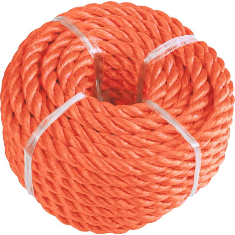 foto del prodotto corda in polipropilene, corda per esterni, corda da giardino, fune multiuso, per lavori a maglia, per ormeggio, attorcigliata, 8 mm x 10 m,