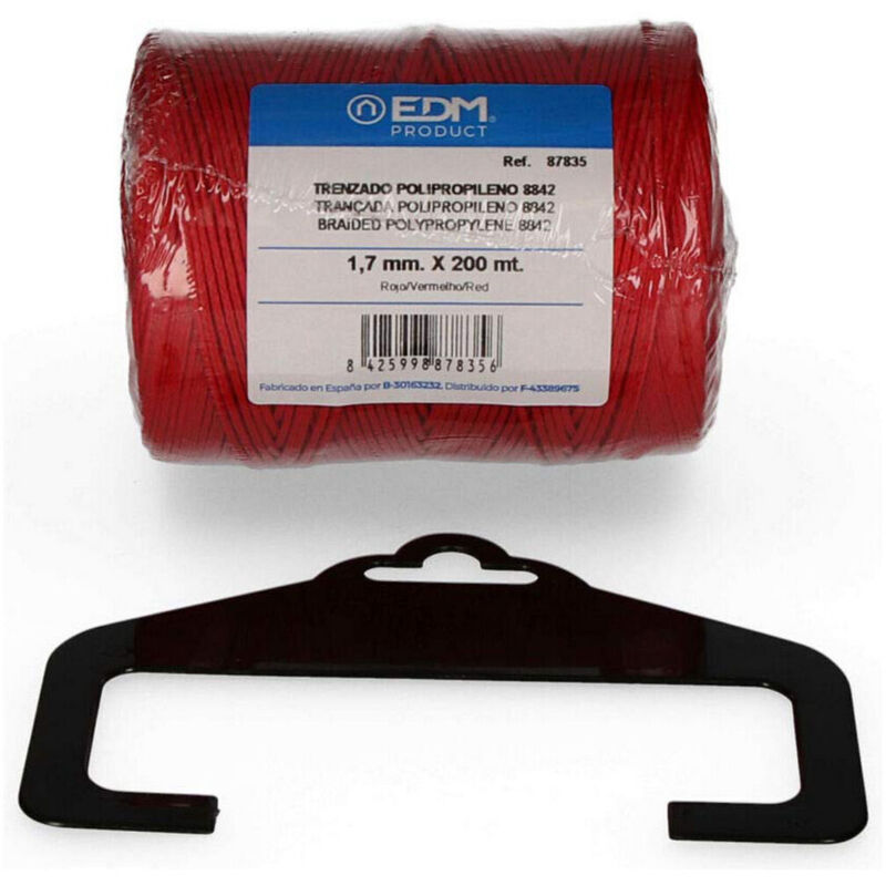 foto del prodotto corda intrecciata edm 87835 rosso polipropilene