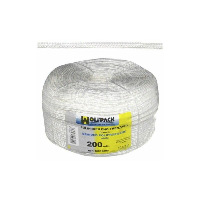 foto del prodotto corda intrecciata in polipropilene bianco bobina da 200 m 