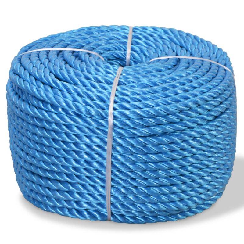 foto del prodotto corda intrecciata in polipropilene blu 250 m galleggiante vari dimensioni dimensioni 14 mm