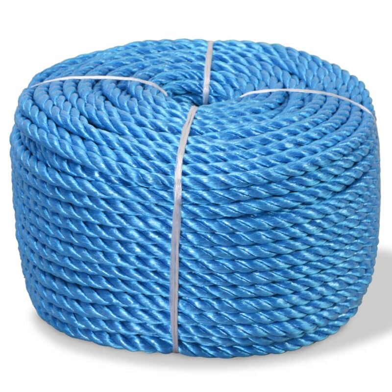 immagine 0 del prodotto corda intrecciata in polipropilene blu 500 m galleggiante vari dimensioni dimensioni 10 mm