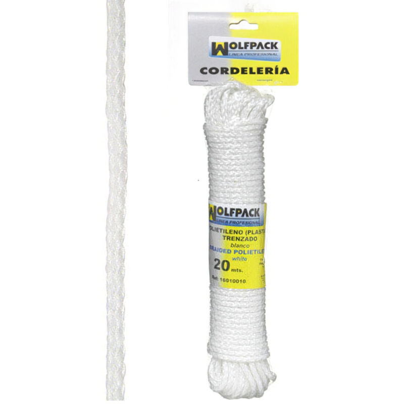 foto del prodotto corda intrecciata plastica bianca matassina 20 m. 