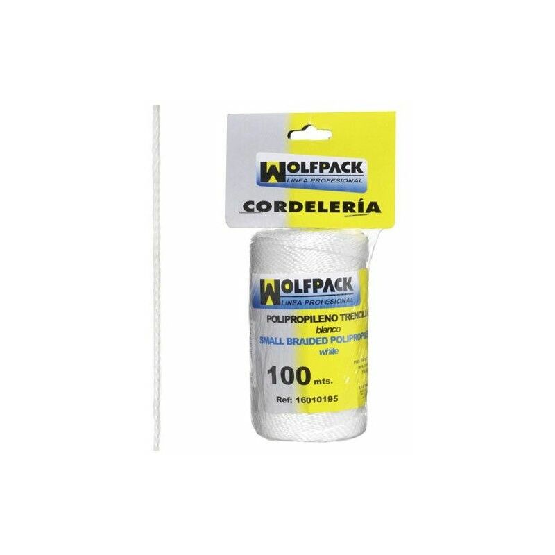 foto del prodotto corda intrecciata polipropilene bianco bobina 100 metri 