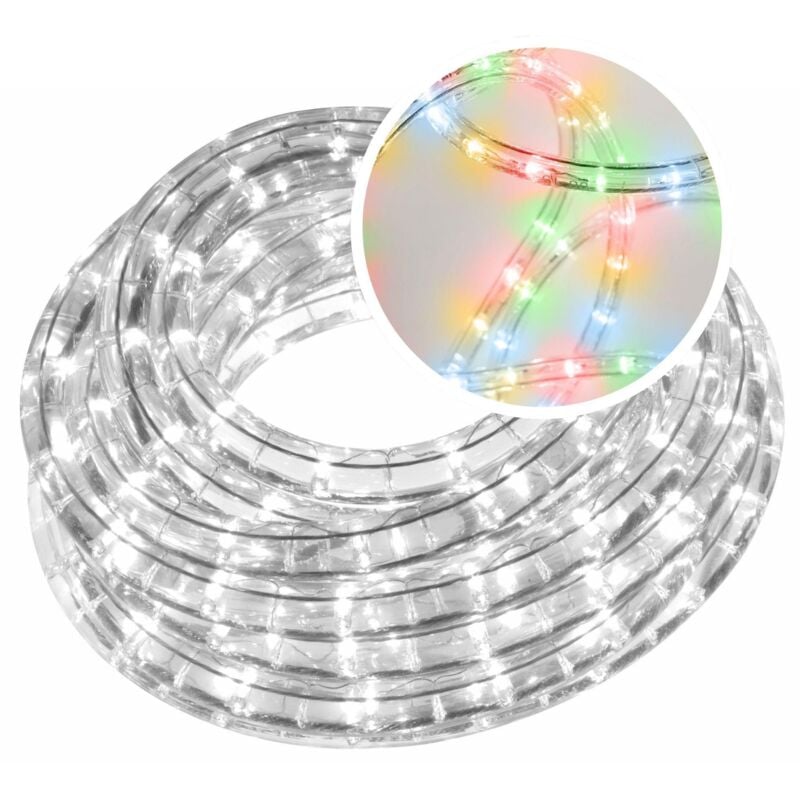 foto del prodotto corda led doppio canale multicolore controller 9 m 