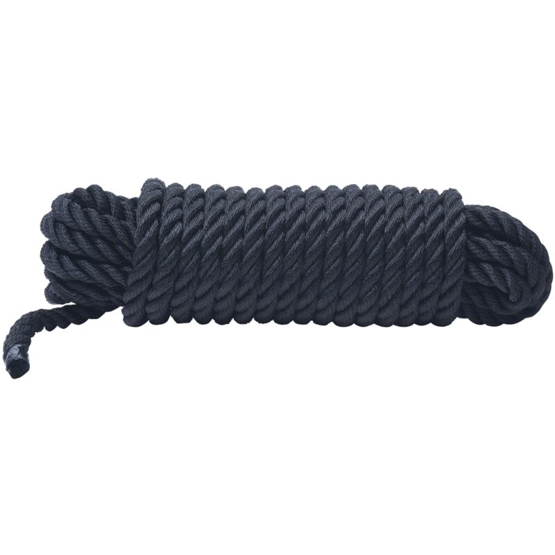 foto del prodotto corda nera in poliestere 10 metri werka pro 12 mm resistenza 2300 kg 
