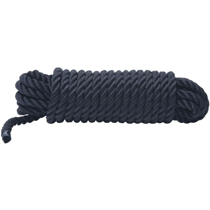 foto del prodotto corda nera in poliestere 10 metri werka pro 18 mm resistenza 4900 kg 